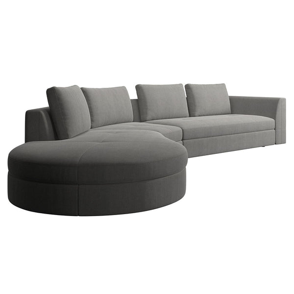 Bergamoソファ② Bergamo sofa with round lounging unit,ライト | sofa